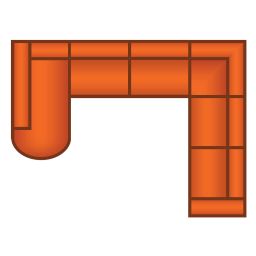 Longchair Rond + 3 Zits + Hoek + 3 Zits