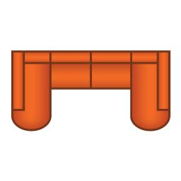 Longchair Rond + 3 Zits + Longchair Rond