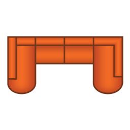 Longchair Rond + 3 Zits + Ottomaan Klein Rond