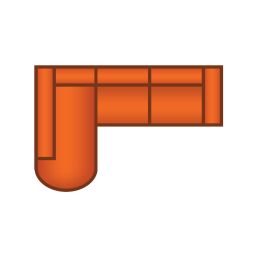 Longchair Rond + 3 Zits