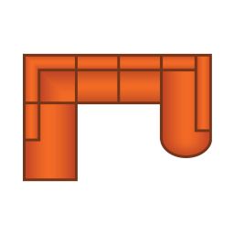 Ottomaan Groot + 2.5 Zits + Longchair Rond