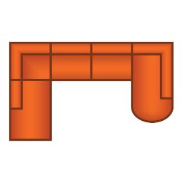 Ottomaan Groot + 3 Zits + Ottomaan Klein Rond