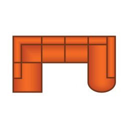 Ottomaan Klein + 2.5 Zits + Longchair Rond