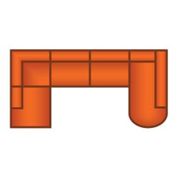 Ottomaan Klein + 3 Zits + Longchair Rond