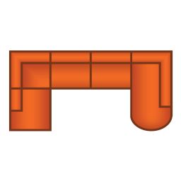 Ottomaan Klein + 3 Zits + Ottomaan Klein Rond