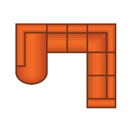 Ottomaan Klein Rond + 2 Zits + Hoek + 2.5 Zits