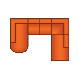 Ottomaan Klein Rond + 2 Zits + Ottomaan Groot