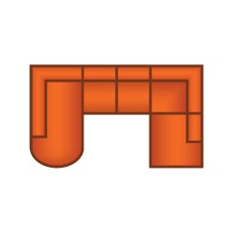 Ottomaan Klein Rond + 2 Zits + Ottomaan Klein