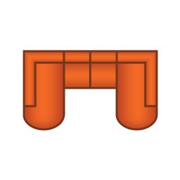 Ottomaan Klein Rond + 2 Zits + Ottomaan Klein Rond