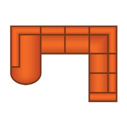 Ottomaan Klein Rond + 2.5 Zits + Hoek + 2 Zits