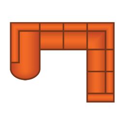 Ottomaan Klein Rond + 2.5 Zits + Hoek + 2.5 Zits