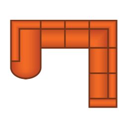 Ottomaan Klein Rond + 2.5 Zits + Hoek + 3 Zits