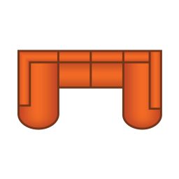 Ottomaan Klein Rond + 2.5 Zits + Longchair Rond