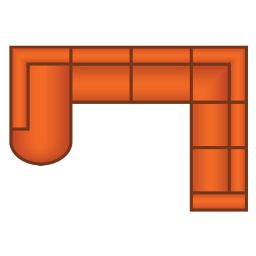 Ottomaan Klein Rond + 3 Zits + Hoek + 2.5 Zits