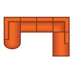 Ottomaan Klein Rond + 3 Zits + Ottomaan Groot