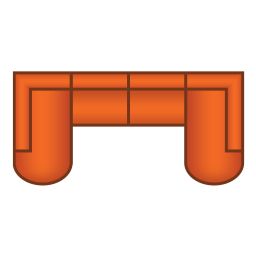 Ottomaan Klein Rond + 3 Zits + Ottomaan Klein Rond