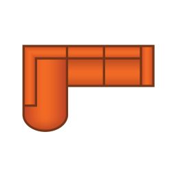 Ottomaan Klein Rond + 3 Zits