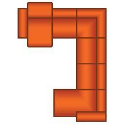 2.5 Zits (1x Relax) + Hoek + 3 Zits + Longchair Klein