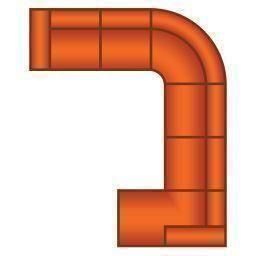 2.5 Zits + Hoek Rond + 3 Zits + Longchair Klein