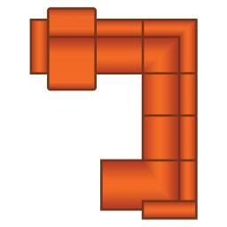 3 Zits (1x Relax) + Hoek + 2.5 Zits + Longchair Klein