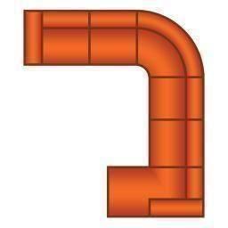 3 Zits + Hoek Rond + 3 Zits + Longchair Klein