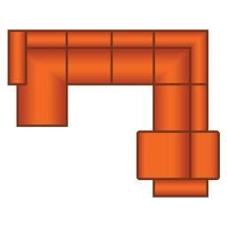 Longchair Klein + 2 Zits + Hoek + 3 Zits (1x Relax)