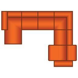 Longchair Klein + 3 Zits + Hoek + 2 Zits (1x Relax)