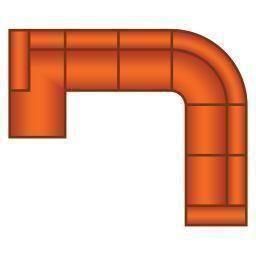 Longchair Klein + 3 Zits + Hoek Rond + 2 Zits