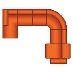 Longchair Klein + 3 Zits + Hoek Rond + 3 Zits (1x Relax)