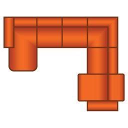 Longchair Rond + 2.5 Zits + Hoek + 3 Zits (1x Relax)