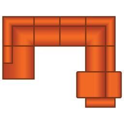 Ottomaan + 3 Zits + Hoek + 3 Zits (1x Relax)