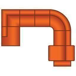 Ottomaan + 3 Zits + Hoek Rond + 3 Zits (1x Relax)