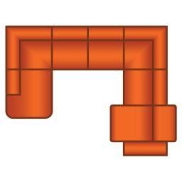 Ottomaan Rond + 2 Zits + Hoek + 2.5 Zits (1x Relax)