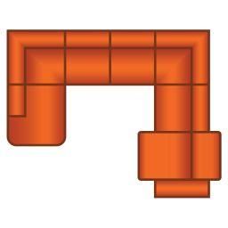 Ottomaan Rond + 2 Zits + Hoek + 3 Zits (1x Relax)