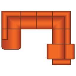 Ottomaan Rond + 3 Zits + Hoek + 2.5 Zits (1x Relax)