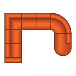 2 Zits + Hoek + 3 Zits + Ottomaan Rond