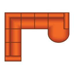 2.5 Zits + Hoek + 2.5 Zits + Longchair Rond