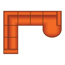 2.5 Zits + Hoek + 3 Zits + Longchair Rond