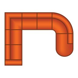 3 Zits + Hoek + 3 Zits + Ottomaan Rond