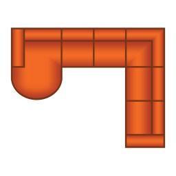 Longchair Rond + 2 Zits + Hoek + 3 Zits