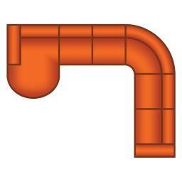 Longchair Rond + 2 Zits + Hoek Rond + 3 Zits