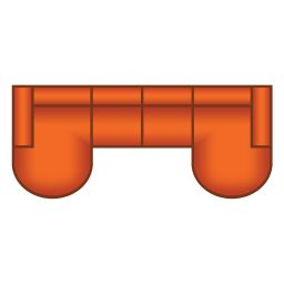 Longchair Rond + 2 Zits + Longchair Rond