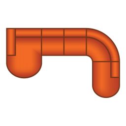 Longchair Rond + 2 Zits + Ottomaan Rond