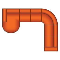 Longchair Rond + 2.5 Zits + Hoek Rond + 2 Zits