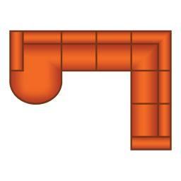 Longchair Rond + 3 Zits + Hoek + 2 Zits