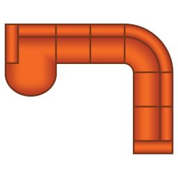 Longchair Rond + 3 Zits + Hoek Rond + 3 Zits