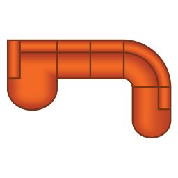 Longchair Rond + 3 Zits + Ottomaan Rond