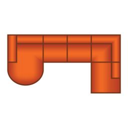 Longchair Rond + 3 Zits + Ottomaan