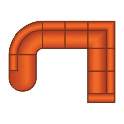 Ottomaan Rond + 2 Zits + Hoek + 2.5 Zits