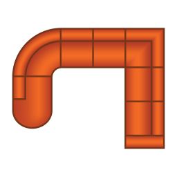 Ottomaan Rond + 2.5 Zits + Hoek + 3 Zits